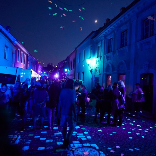 Světelné instalace a Zámostí v Modrém